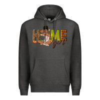 Charcoal Heather Home girl Fall afro girl Premium Hoodie - NancyCooperArtShop