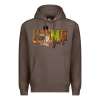 Coffee Home girl Fall afro girl Premium Hoodie - NancyCooperArtShop