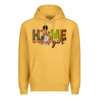 Mustard Home girl Fall afro girl Premium Hoodie - NancyCooperArtShop