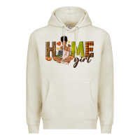 Oatmeal Heather Home girl Fall afro girl Premium Hoodie - NancyCooperArtShop