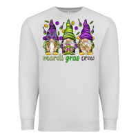 Dove Grey Mardi Gras crew with gnomes Premium Sweatshirt - NancyCooperArtShop