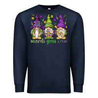 Navy Mardi Gras crew with gnomes Premium Sweatshirt - NancyCooperArtShop