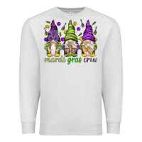 Oatmeal Heather Mardi Gras crew with gnomes Premium Sweatshirt - NancyCooperArtShop