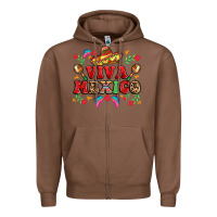 Chestnut viva mexico Zipper Hoodie - LillyAllenDesigns