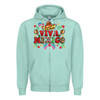 Seafoam viva mexico Zipper Hoodie - LillyAllenDesigns