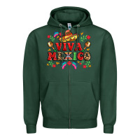 Sports Green viva mexico Zipper Hoodie - LillyAllenDesigns