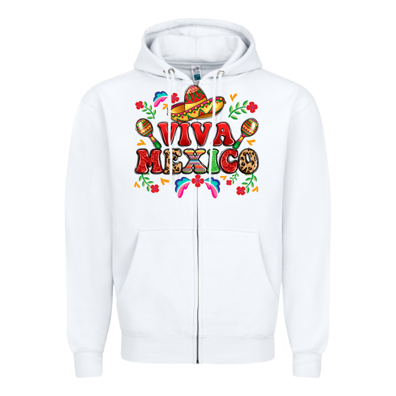 Viva Mexico Zipper Hoodie by LillyAllenDesigns | Teevron