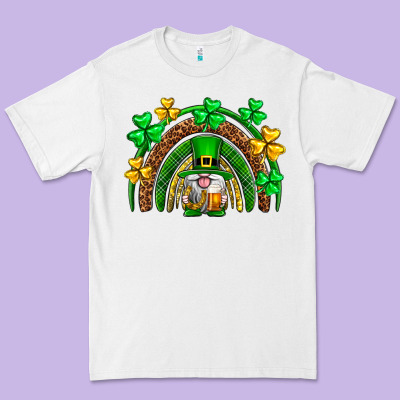 St. Patrick's Day Gnome Rainbow Premium Tee Designed By Neo Western