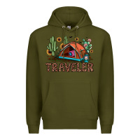 Army Green traveler Premium Hoodie - JahusDesignShop