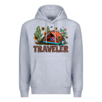 Heather Grey traveler Premium Hoodie - JahusDesignShop
