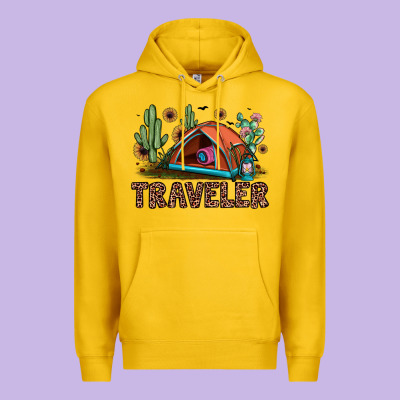 Traveler Premium Hoodie Designed By Jahusdesignshop