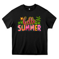 Black hello summer Heavy Core Tee - Zillion Design Studio