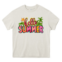 Cream hello summer Heavy Core Tee - Zillion Design Studio