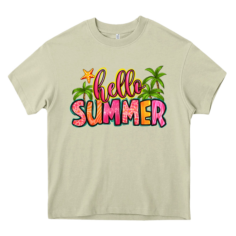 Hello Summer Heavy Core Tee by Zillion Design Studio | Teevron