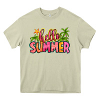 Mossy hello summer Heavy Core Tee - Zillion Design Studio