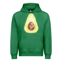 Emerald half avocado fa element Urban Hoodie - FaDigitalArtStudio