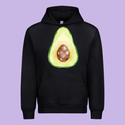 Half Avocado Fa Element Urban Hoodie Designed By Fadigitalartstudio