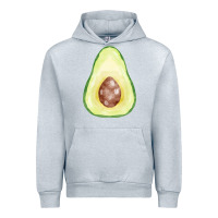 Heather Grey half avocado fa element Urban Hoodie - FaDigitalArtStudio