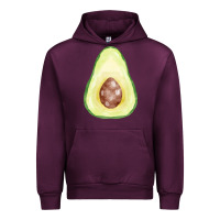 Mauve Wine half avocado fa element Urban Hoodie - FaDigitalArtStudio