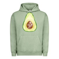 Pigment Oil Green half avocado fa element Urban Hoodie - FaDigitalArtStudio