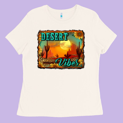 Desert Vibes Background Ladies Tee Designed By Ranaportraitstore