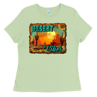 Matcha desert vibes background Ladies Tee - RanaPortraitStore