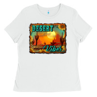 White desert vibes background Ladies Tee - RanaPortraitStore