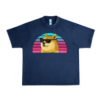Navy doge coin bitcoin hodl retro sunset Urban Heavy Tee - Jasminsmagicworld
