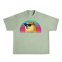 Oil Green doge coin bitcoin hodl retro sunset Urban Heavy Tee - Jasminsmagicworld
