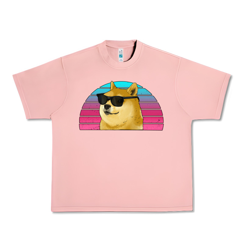 Doge Coin Bitcoin Hodl Retro Sunset Urban Heavy Tee by Jasminsmagicworld | Teevron