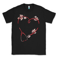 Black custom heart stethoscope Classic Tee - MaliasSmallBusiness