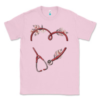 Bubblegum Pink custom heart stethoscope Classic Tee - MaliasSmallBusiness