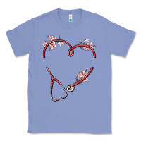 Colony Blue custom heart stethoscope Classic Tee - MaliasSmallBusiness