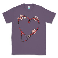 Lavender custom heart stethoscope Classic Tee - MaliasSmallBusiness