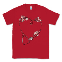 Red custom heart stethoscope Classic Tee - MaliasSmallBusiness