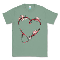 Sage custom heart stethoscope Classic Tee - MaliasSmallBusiness