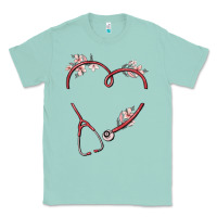 Seafoam custom heart stethoscope Classic Tee - MaliasSmallBusiness