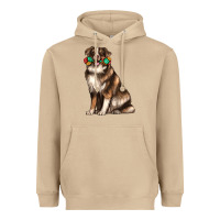 Mushroom australian shepherd with rope toy Heavyweight Hoodie - texasbilliewilder