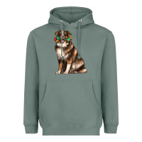 Sage australian shepherd with rope toy Heavyweight Hoodie - texasbilliewilder