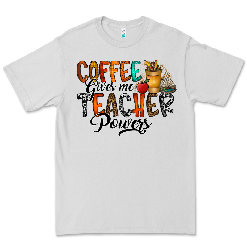 Coffee Gives Me Teacher Premium Tee by CowhideDigitalArt | Teevron