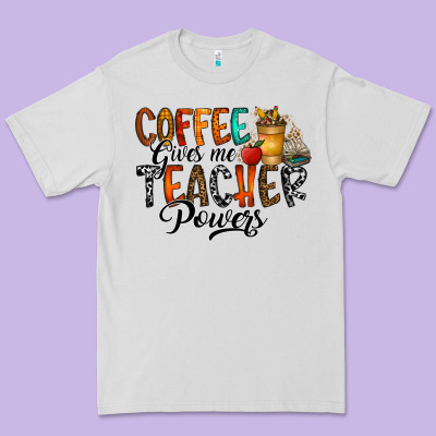 Coffee Gives Me Teacher Premium Tee Designed By Cowhidedigitalart
