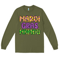 Army Green mardi gras mambo Long Sleeve Tee - MaliasSmallBusiness