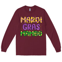 Burgundy mardi gras mambo Long Sleeve Tee - MaliasSmallBusiness
