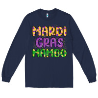 Navy mardi gras mambo Long Sleeve Tee - MaliasSmallBusiness