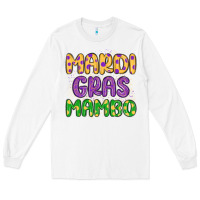 White mardi gras mambo Long Sleeve Tee - MaliasSmallBusiness