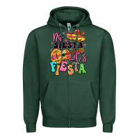 Sports Green no siesta let's fiesta Zipper Hoodie - LillyAllenDesigns