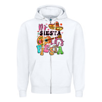 White no siesta let's fiesta Zipper Hoodie - LillyAllenDesigns