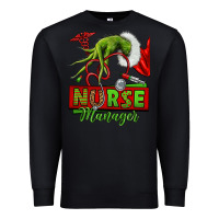 Black grinch hand nurse manager Premium Sweatshirt - NancyCooperArtShop