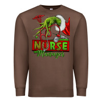 Chestnut grinch hand nurse manager Premium Sweatshirt - NancyCooperArtShop