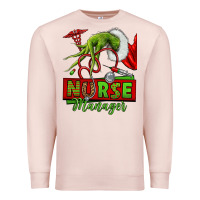 Pale Pink grinch hand nurse manager Premium Sweatshirt - NancyCooperArtShop